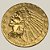 Moeda de Ouro de 5 Dólares, Estados Unidos da América - Ano: 1909 - Presidente Taft - Imagem 1