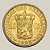 Moeda de Ouro de 10 Florins, Holanda - Ano: 1925 - Rainha Guilhermina dos Países Baixos - Imagem 2