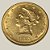 Moeda de Ouro de 10 Dólares (Eagle), EUA - Ano: 1888 - Presidente Grover Cleveland - Imagem 1