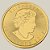 Moeda de Ouro de 50 Dólares (1OZ), Canadá - Ano: 2016 - Rainha Isabel II / Canadian Mapple Leaf - Imagem 1