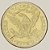 Moeda de Ouro de 5 Dólares (Half Eagle), Estados Unidos da América - Ano: 1908 - Pres. Theodore Roosevelt Jr. - Imagem 2