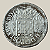 Moeda de prata, 640 Réis (1701P) – D. Pedro II – Variante REX · E · B · D – Coroa com Florões – Brasil Colônia - Imagem 1