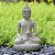 Estátua de Buda movida a energia solar inspirada em Zen com luz - Decoração Jardim - Imagem 13