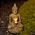 Estátua de Buda movida a energia solar inspirada em Zen com luz - Decoração Jardim - Imagem 5