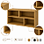 Rack para TV Minimalista com Nichos – Móvel em MDF 120x60x30cm | Organizador para Sala - Imagem 7
