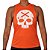 Regata fem Cracked Skull - Laranja - Imagem 1