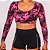 Cropped Manga Longa - Pink Camuflado - Imagem 1