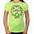 Camiseta fem. Skull Street - Verde Neon - Imagem 1