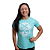 Camiseta fem. Caveira - Ciano - Imagem 1
