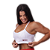 Top Fem  c/ recorte costa e Alças - Branco/Vermelho - Imagem 2