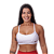 Top Fem  c/ recorte costa e Alças - Branco/Vermelho - Imagem 1