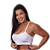 Top Fem  c/ recorte costa e Alças - Branco/Lílas - Imagem 2