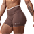 Short fem. Bs  Inter Sem Costura  - Castanho - Imagem 2