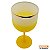 Taça gin fosca amarelo escuro com borda ouro - Imagem 2