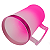 Caneca chopp fosca rosa com borda rosa - Imagem 3