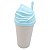 Copo twister chantilly branco com tampa azul bebe 300ml - Imagem 1