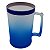 Caneca chopp fosca azul escuro com borda azul - Imagem 1