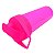 Garrafa lisa rosa translucida 450ml - Imagem 3