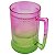 Caneca gel cor rosa /verde translucido congelante acrílico (P/ Transfer) - Imagem 3
