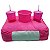 Almofada de Pelúcia 40x45 Rosa Pink Porta Balde de Pipoca e Copo para Sublimação - Imagem 1