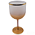 Taça gin fosca dourado escuro com borda ouro - Imagem 2
