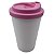 Copo Café Branco com Tampa Rosa Bebê - Imagem 1