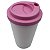 Copo Café Branco com Tampa Rosa Bebê - Imagem 2
