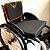Cadeira de Rodas Monobloco Sigma Smart Preto Fosco c/ Laranja - Imagem 2