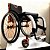 Cadeira de Rodas Monobloco Sigma Smart Preto Fosco c/ Laranja - Imagem 1