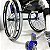 Cadeira de Rodas Monobloco Sigma Smart Preto Fosco c/ Azul - Imagem 3