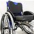 Cadeira de Rodas Monobloco Sigma Smart Preto Fosco c/ Azul - Imagem 2
