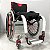 Cadeira de Rodas Monobloco Sigma Smart Preto Fosco c/ Vermelho - Imagem 1