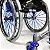 Cadeira de Rodas Monobloco Sigma Smart Preto Brilhante c/ Azul - Imagem 3