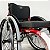 Cadeira de Rodas Monobloco Sigma Smart Vermelho c/ Preto Promoção - Imagem 2