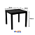Mesa Quadrada Rattan 80x80cm Preta - Imagem 2
