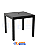 Mesa Quadrada Rattan 80x80cm Preta - Imagem 1