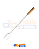 Garfo Niquelado para Churrasco Cabo de Madeira 55cm - Imagem 1