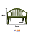 Banco de Jardim Tramontina Leme Verde Oliva 240kg - Imagem 2
