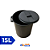 Cesto Fechado 15L Preto c/Tampa - Plastilar - Imagem 4