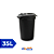 Cesto Fechado 35L Preto c/Tampa - Plastilar - Imagem 1