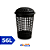Cesto Telado 56L c/Tampa Preto - Plasnew - Imagem 1