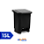 Lixeira c/Pedal 15L Preta - Usaplast - Imagem 1