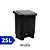 Lixeira c/ Pedal 25L Preta - Usaplast - Imagem 1