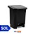 Lixeira c/ Pedal 50L Preta - Usaplast - Imagem 1