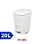 Lixeira c/ Pedal Branca 20L - Plasnew - Imagem 1