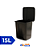 Lixeira c/Pedal 15L Preta - Plastilar - Imagem 1