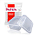 Potes Descartáveis Retangular com Tampa 350ml, PraFesta, Freezer e Microondas, Transparente, 24 Unidades - Imagem 1