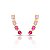 Brinco earcuff rosa - Imagem 1