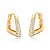Brinco argola triangular cristal - Imagem 1