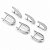 Brinco trio argola cristal - Imagem 1